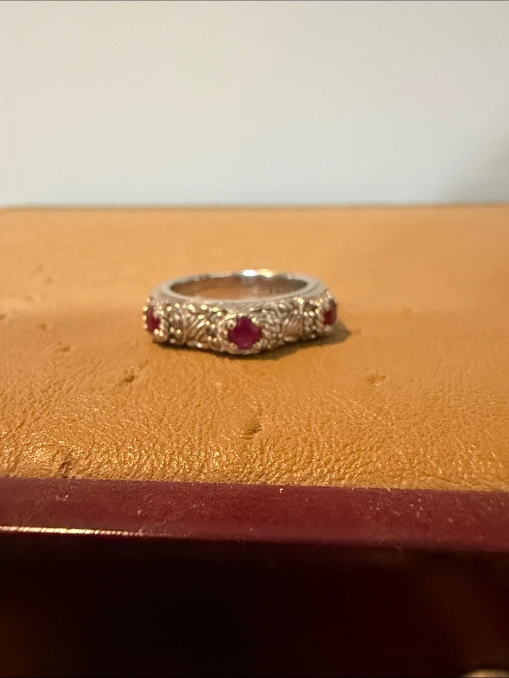 Judith Ripka SS Ruby ring